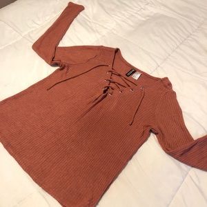 H&M tie front top